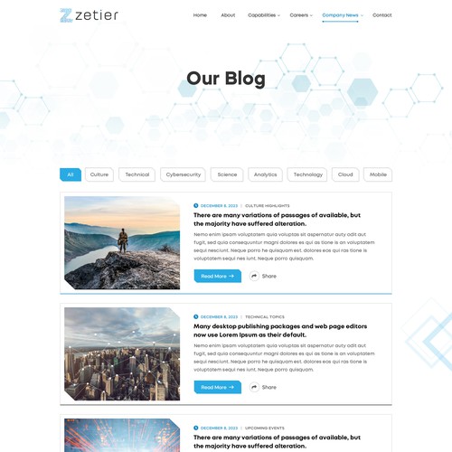 Designs | Zetier.com refresh and redesign to attract employees and ...