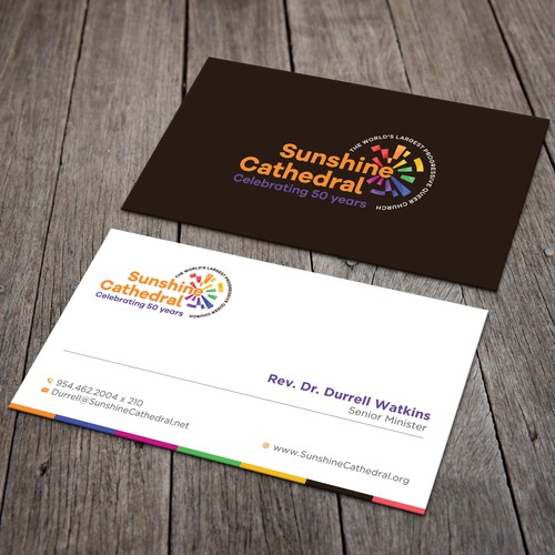 Business Card for Growing Progressing LGBTQ Church Design by Rskylight