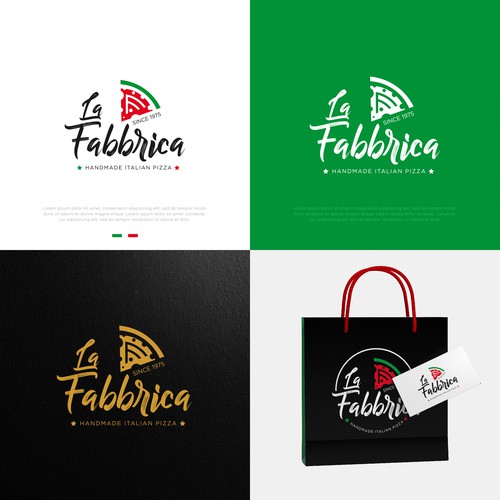 We need a powerful logo for our pizza production - La Fabbrica Réalisé par Vigneshwar Designs