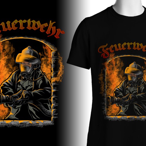 FIREFIGHTER T-Shirt ++++Design a new breathtaking FIREFIGHTER Shirt++++ Design by mac23line