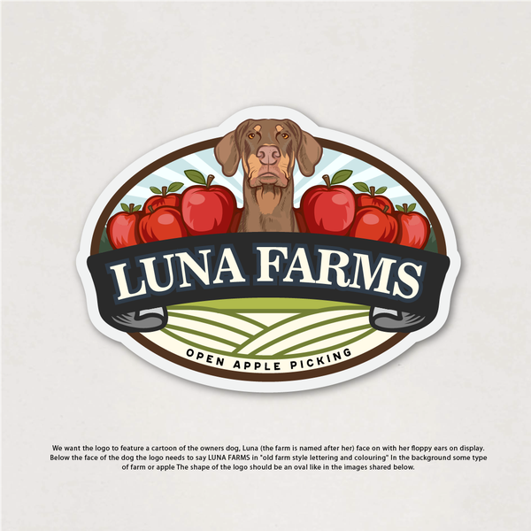Logo for apple farm