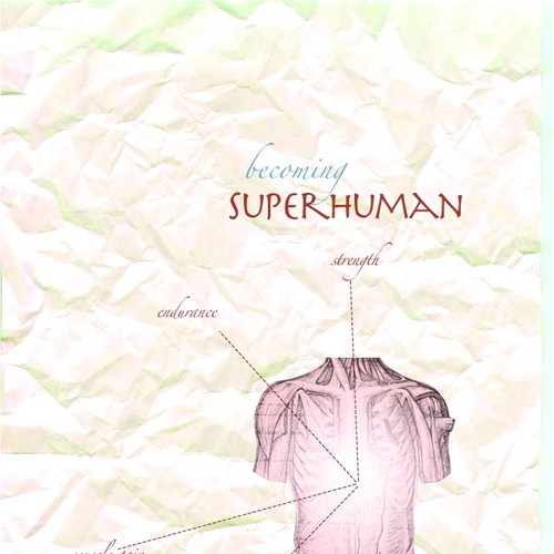 "Becoming Superhuman" Book Cover Design by annadesign