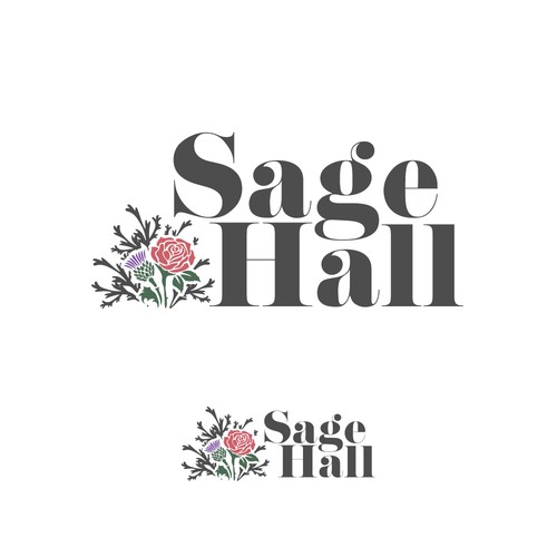 Sage Hall - Country Swing Dance & Wedding Venue Logo Design réalisé par BrainstormingDsg