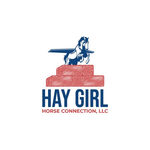 High flying horse showing athleticism - Go GET THEM ATTITUDE to sell Hay on website Design by SPECTAGRAPH