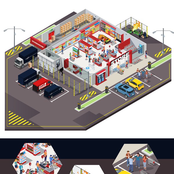 landing page and web illustration