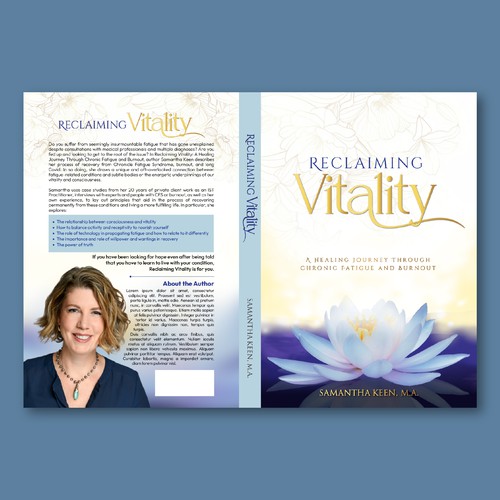 Cover for a spiritual healing book that helps combat fatigue and burnout Design by Creative_Crafter