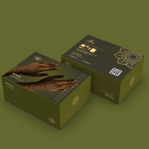 Packaging design for henna art kit Design by Imee008