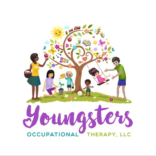 Family-centered children's therapy business needs a creative design デザイン by agnes design