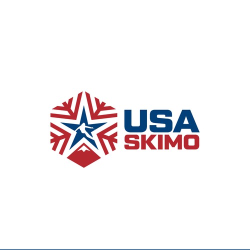 USA Skimo Olympic National Team Logo Design by Transformed Design Inc.