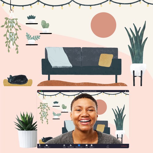 Community Contest | Illustrate your happy place as a virtual background (multiple winners!) Design by CultivateDesign