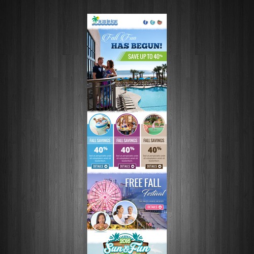 Create an exciting email template for The Long Bay Resort Design by creativestardesigner