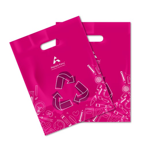 Plastic eco bag Design by creationMB