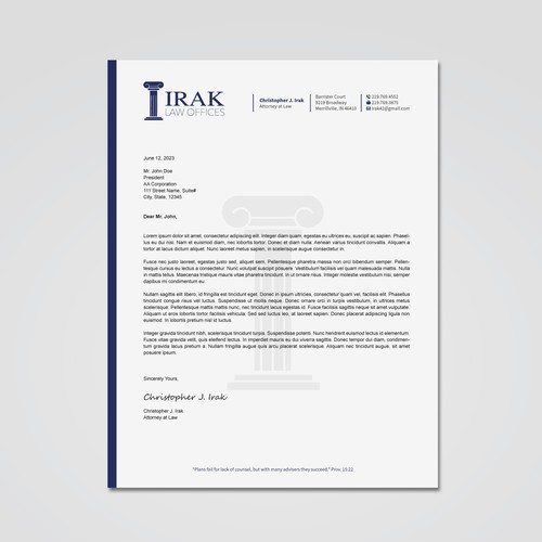 Design a new & improved Legal Letterhead Design by Tcmenk