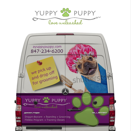 Car Wrap! Make our doggie daycare van the talk of the town! | Car ...