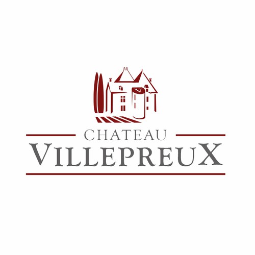 Modern new logo for French chateau and vineyard Design by Karen Faria