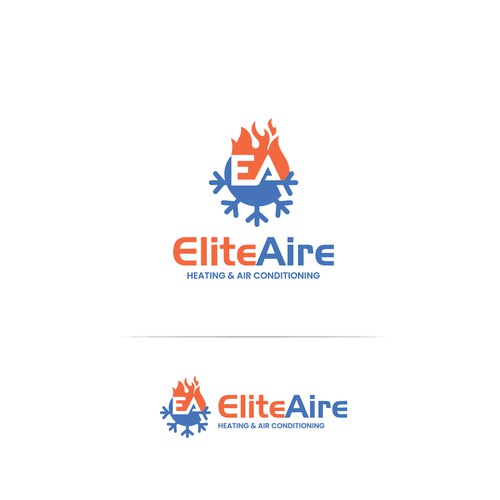 Heating and air logo to appeal to high end residential customers  and commercial customers that shows the customer elite Design by ainatalita