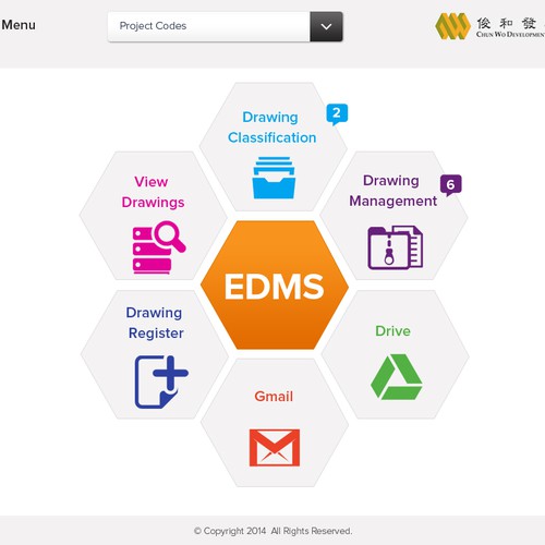 Homepage Design for Construction Drawing Management System Landing