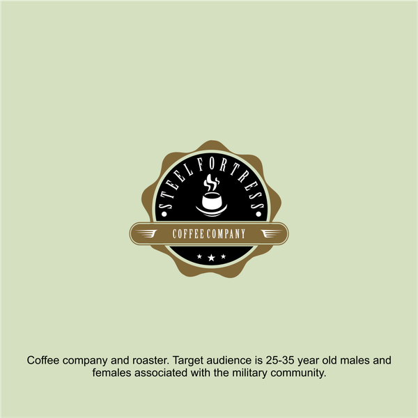 Design by zidane_art ™ titled "STEEL FORTRESS COFFEE COMPANY"