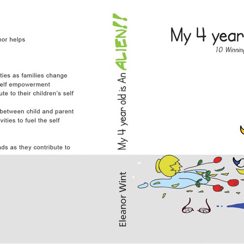Create a book cover for "My 4 year old is An Alien!!" 10 Winning steps to Self-Concept formation Diseño de Id3aMan