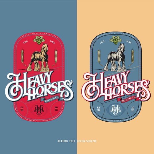 Vintage horse logo for a local brewery Design by F.canarin