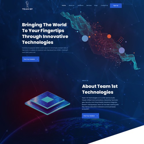 Technology Solutions Provider Website Design Framework Design by AKDCreative