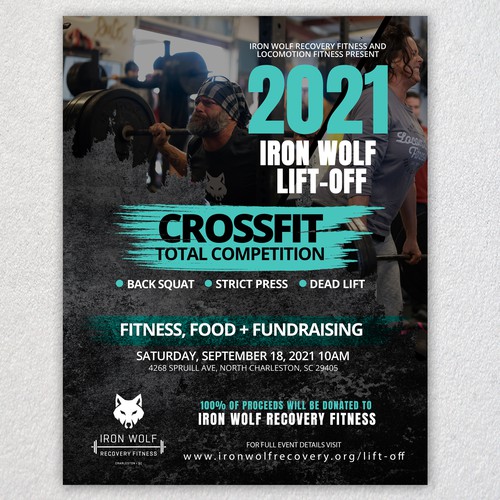 Design an eye-catching flyer for a lifting competition to raise money for a nonprofit organization Réalisé par Atto™