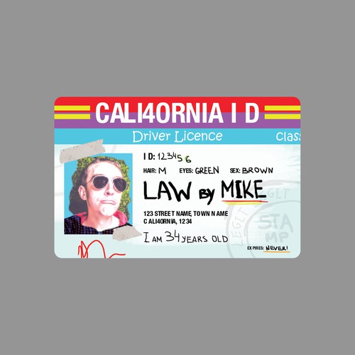 A really bad fake ID, I mean really bad Design réalisé par Elven Song