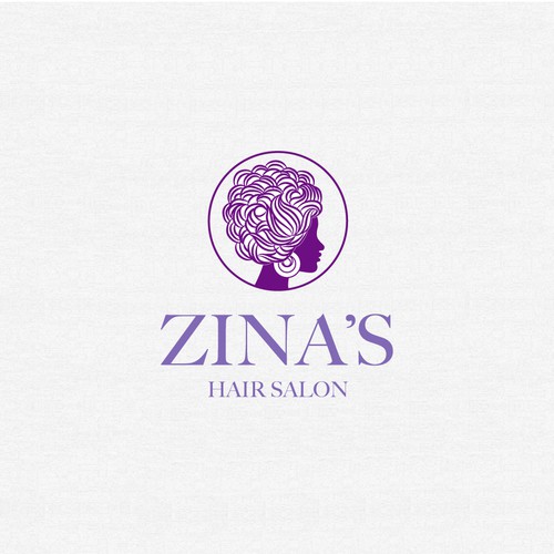 Showcase African Heritage and Glamour for Zina's Hair Salon Logo Design by 'OUM'