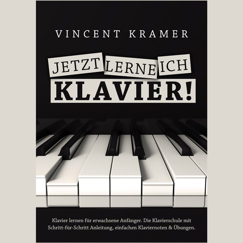 Design a book cover for a piano school for adults! Design by ilknurmustu