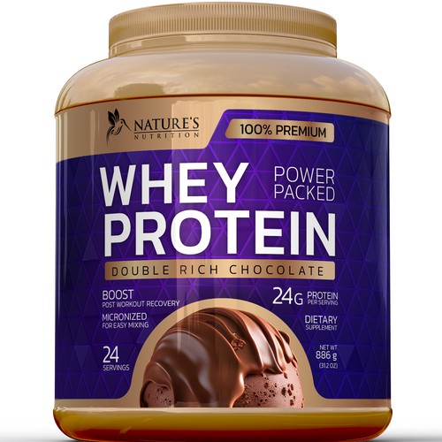 Tasty Whey Protein Chocolate Design Needed for Nature's Nutrition Design réalisé par R O S H I N