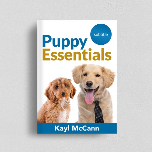 Cute puppy behaving badly for book cover Design by Yna