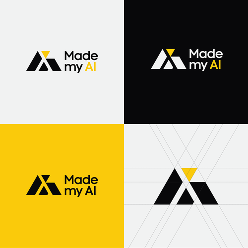 "Create a bold, modern logo for Made my AI, a brand that builds digital content teams" winning Cup or mug