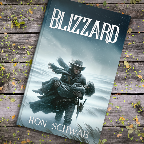 We need a dynamic book cover for our novel, "Blizzard"! Design by H-Izz Design
