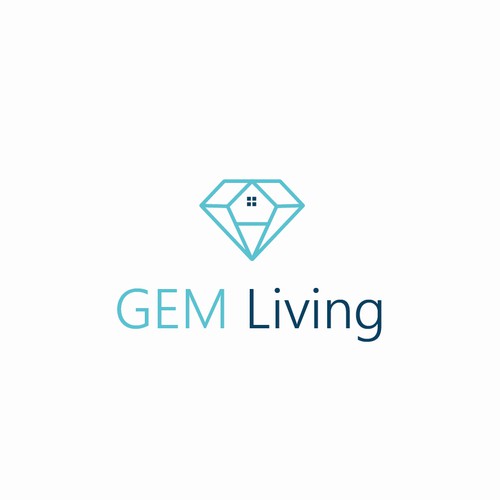 Geometrical, minimalist, modern brand design for Gem Living Design by SM8