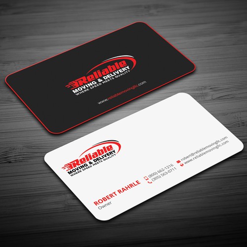 Business Card Design for Moving Company Design by Seerat Razzaki