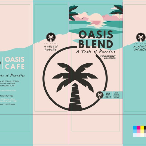 OASIS CAFE COFFEE BEAN PACKAGING DESIGN Design by suraiatonna