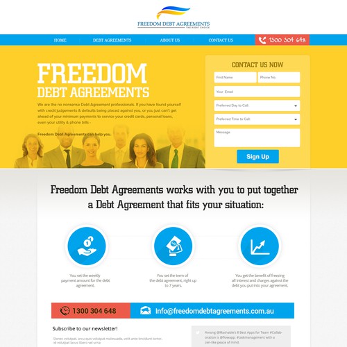 Make an awesome landing page that will generate enquiries Design by Gowebbaby.com