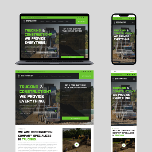 Trucking redesign of website Design by Azzam 123