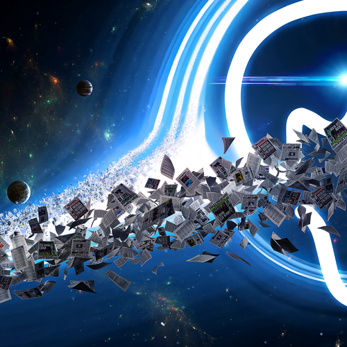 "Black hole" desktop background to inspire awe-ontwerp door - Z -