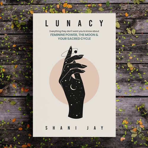 Beautiful nonfiction book cover design for a book about the moon & feminine energy aimed at women Design by Aaniyah.ahmed