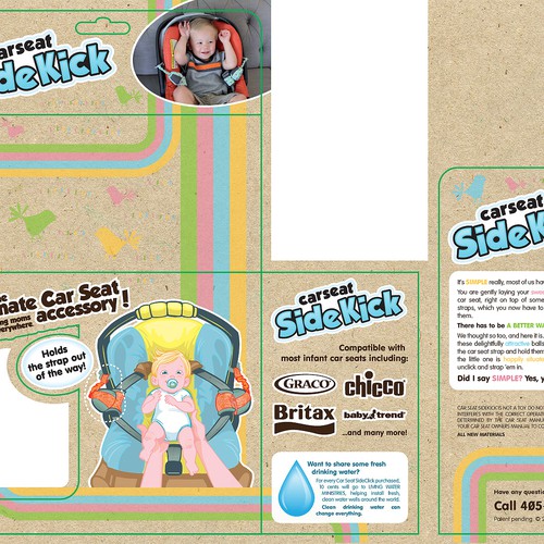 *GUARANTEED PRIZE* UNIQUE PACKAGING DESIGN FOR A CAR SEAT ACCESSORY