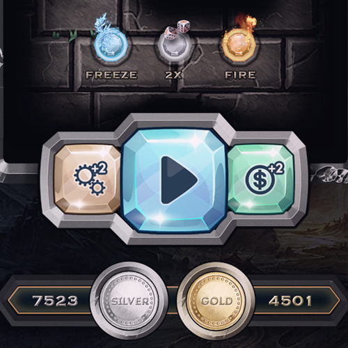 DICEON - Game layout design (GUI) Design by Iconic Graphics