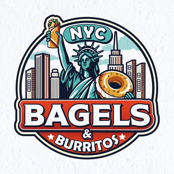 Design by Haleem ✪ Works titled "NYC Bagels & Burritos"