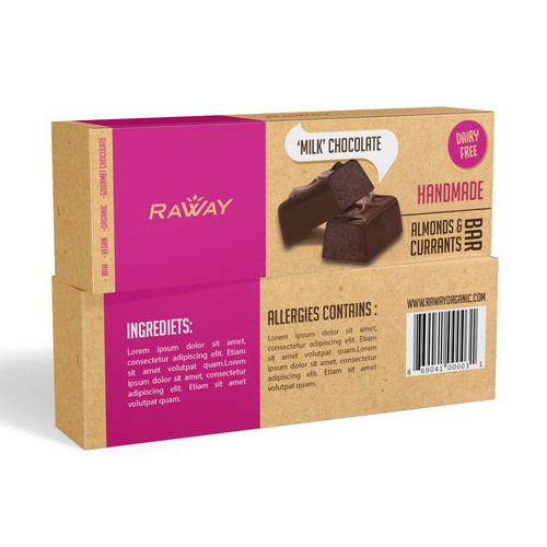 Raway Organic Chocolate needs a powerful, unique design. Design by syakuro