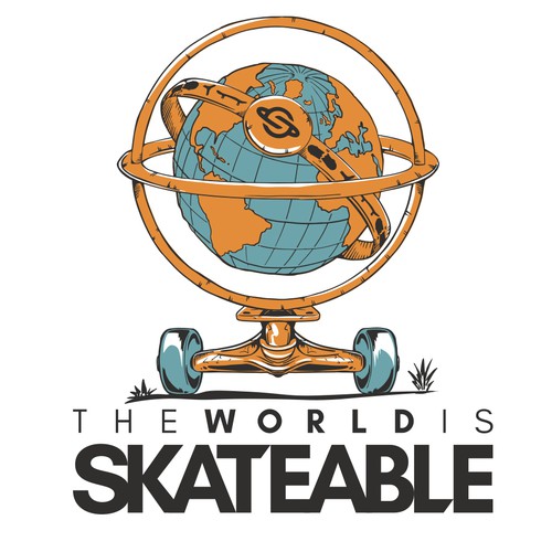 The World is Skateable ... and we need an awesome tee design Design réalisé par lilianiartha