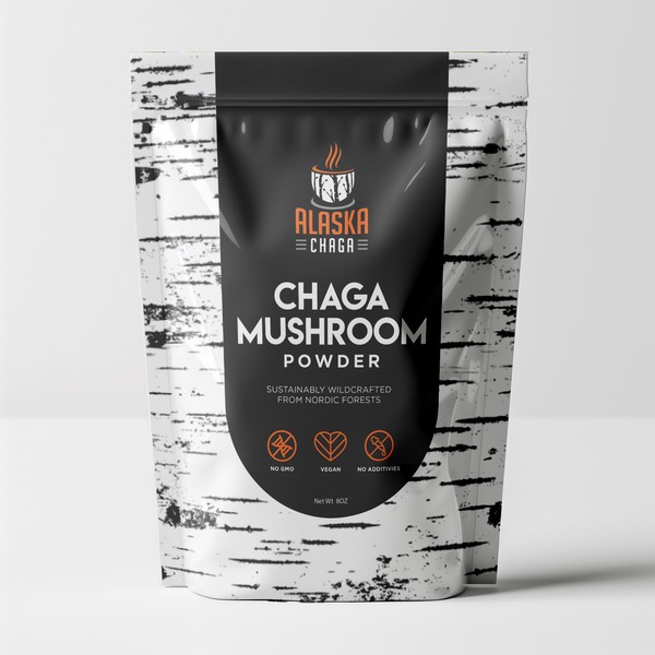 Packaging design for chaga mishroom powder