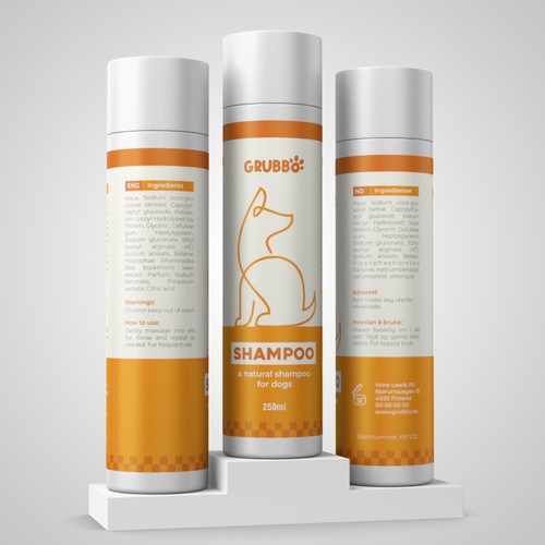 Design label for dog shampoo Diseño de Pice Wilf