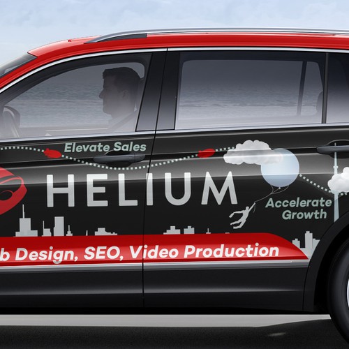 You shouldn't be able to miss us!  Car wrap contest for digital agency 👍 Design by dnite