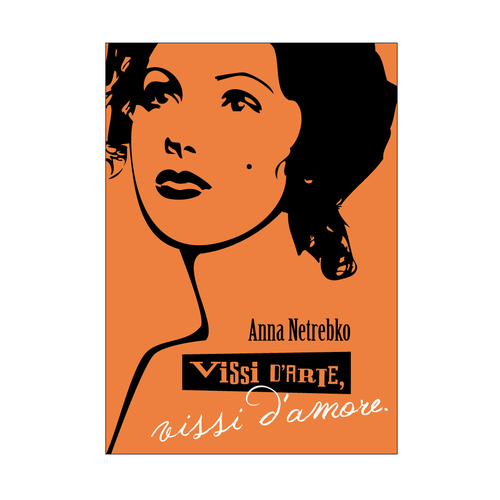 Illustrate a key visual to promote Anna Netrebko’s new album Design von macatwork