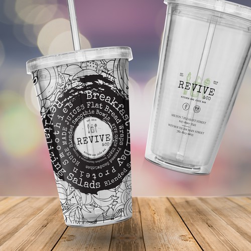 HELP!!!!! Modern juice bar  looking for cup design for togo cups Design réalisé par zzzArt